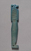 Son of Horus Amulet, 664-525 BC. Egypt, Late Period, Dynasty 26. Bright turquoise faience; average: