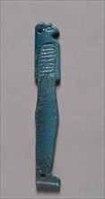 Son of Horus Amulet, 664-525 BC. Egypt, Late Period, Dynasty 26. Bright turquoise faience; overall: