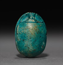 Scarab, 1648-1540 BC. Egypt, Second Intermediate Period. Turquoise-glazed steatite; overall: 1.6 cm