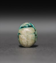 Scarab, 1648-1540 BC. Egypt, Second Intermediate Period. Steatite, traces of turquoise glaze;