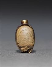 Scarab, 1540-1069 BC. Egypt, New Kingdom. Steatite and gold, originally glazed; overall: 1.2 cm