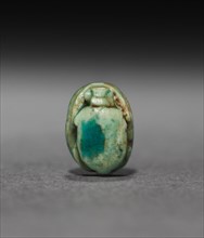 Scarab, New Kingdom. Egypt, New Kingdom or modern forgery. Glazed steatite; overall: 0.8 cm (5/16
