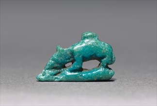Amulet of a Shrew, 715-332 BC. Egypt, Late Period. Turquoise green faience; overall: 1 cm (3/8 in.)