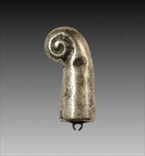 Sidelock (one of a pair), 1980-1801 BC. Egypt, Middle Kingdom, Dynasty 12. Electrum (?) over a