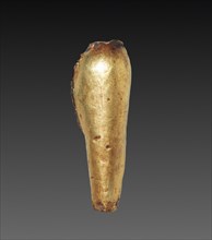 Teardrop-Shaped Bead, 1980-1801 BC. Egypt, Middle Kingdom, Dynasty 12. Gold over calcite gesso