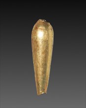 Teardrop-Shaped Bead, 1980-1801 BC. Egypt, Middle Kingdom, Dynasty 12. Gold over calcite gesso