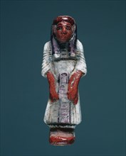 Shawabty in Dress of Everyday Life, 1295-1186 BC. Egypt, New Kingdom, Dynasty 19. Polychrome