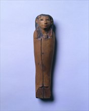 Model Mummy, 1980-1801 BC. Egypt, Middle Kingdom, Dynasty 12. Painted cedar; overall: 23 x 2.9 x 4