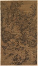 The Seven Worthies of the Bamboo Grove, 1644-1911. China, Qing dynasty (1644-1911). Hanging scroll,