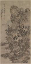 Landscape with Figures, 1644-1911. China, Qing dynasty (1644-1911). Hanging scroll, ink and slight