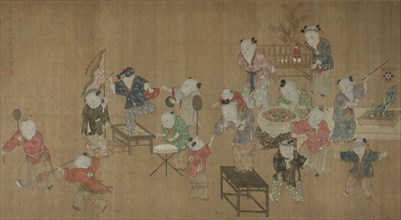 Children at Play, 1508. Xia Kui (Chinese, active c. 1405-1445). Hanging scroll, ink and color on