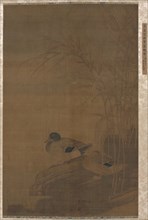 Ducks under Reeds, 1400s. China, Ming dynasty (1368-1644). Hanging scroll, ink and color on silk;
