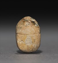Scarab, 1648-1540 BC. Egypt, Second Intermediate Period. Turquoise-glazed steatite; overall: 1.1 cm