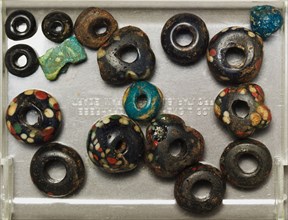 Group of Beads, 2nd Century AD. Egypt, Roman Empire. Glass; diameter: 1.5 cm (9/16 in.); overall: