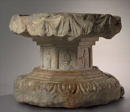 Fang Xuanling Pedestal, 647. China, Tang dynasty (618-907). Marble; overall: 66 cm (26 in.).