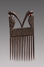 Comb, mid-late 1800s. Central Africa, Angola or Democratic Republic of the Congo, Chokwe peoples,