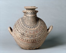 Askos, Wine Skin, 300-200 BC. Greece, 3rd Century BC. Terracotta; diameter of mouth: 14.5 cm (5