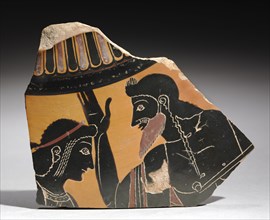 Fragment of a Painted Vase: Apollo and Zeus, c. 520 BC. Greece, Necropolis of Ferentum (Viterbo),