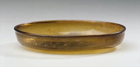 Saucer, 300s or later. Eastern Mediterranean, Roman, 4th Century or later. Glass; overall: 2.5 x 13