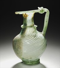 Pitcher with Handle, 300s. Eastern Mediterranean, Roman, 4th century. Glass; diameter: 7.5 cm (2