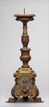 Candlestick, late 1400s. Italy, probably Tuscany, late 15th century. Carved and gilded wood;