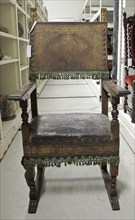 Armchair, 1600s. Italy, 17th century. Walnut; overall: 138.8 x 66.7 x 61.9 cm (54 5/8 x 26 1/4 x 24