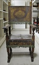 Armchair, 1600s. Italy, 17th century. Walnut; overall: 136.5 x 66.4 x 65.4 cm (53 3/4 x 26 1/8 x 25
