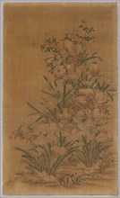 K'o Ssu Panel: Rocks and Narcissus, 1700s - 1800s. China, Qing Dynasty (1644-1912). Silk,