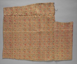Fragments, 1700s. Iran, 18th century. Silk, brocaded, with metal thread weft; overall: 67.3 x 56.1