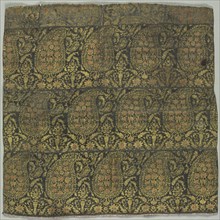 Table Square, 1700s. Iran, 18th century. Lampas weave; silk and silver thread; overall: 49.5 x 49