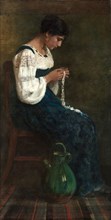 Capri Lace Maker, 1884. George B. Butler (American, 1838-1907). Oil on canvas; unframed: 160 x 84.5