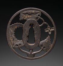 Sword Guard, second quarter of the 19th century. Masakata (Japanese). Iron; overall: 6.8 x 7 cm (2