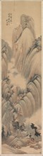 Landscapes, 1892. Ren Yu (Chinese, 1853-1901). Hanging scroll, color on paper; overall: 149.8 x 40