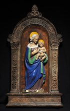 Virgin and Child, 1500-1510. Benedetto Buglioni (Italian, 1461-1521). Glazed terracotta; overall: