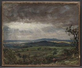 Hampstead Heath, Looking Toward Harrow, c. 1821. John Constable (British, 1776-1837). Oil on paper,