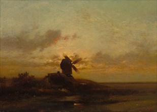 The Windmill, late 1850s. Jules Dupré (French, 1811-1889). Oil on fabric; framed: 80 x 106.5 x 7.5