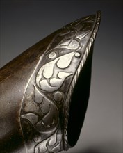 Black and White Elbow Gauntlet for the Right Hand, c.1570. North Germany, 16th century. Steel,