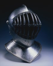 Helmet with Barred Visor, 1500s. England (?), 16th century (visor and neck lames modern, by S.J.
