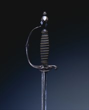 Small Sword, c. 1700. Italy (?), early 18th Century. Steel, wood, copper wire; overall: 100.3 cm