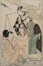 Settsu Province from the series Fashionable Six Jewel Rivers (Furyu Mu Tamagawa), c. 1804. Kitagawa