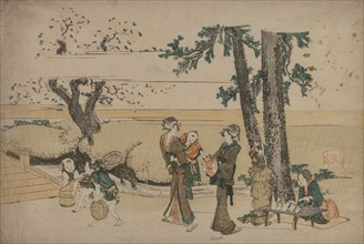 Woman Passing a Roadside Shop Near Oji, early 1800s. Katsushika Hokusai (Japanese, 1760-1849).