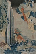 Ono Waterfall on the Kiso Road (from the series a Tour of Waterfalls in the Provinces), early 1830s