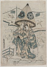 Nakamura Tomijuro and Nakamura Shichisaburo II as the Lovers Agemaki and Sukeroku, 1753. Torii