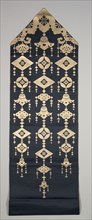 Headdress (Dzu-Kin), 1800-1850. Japan, 19th century, Tokugawa Period (1600-1850). Silksatin weave;