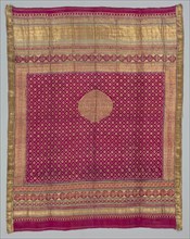 Fragment of Gold Cloth, 1800s. India, 19th century. Brocade; silk, gold and silver threads;