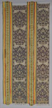 Two Parts of a Curtain, 1700s. Algeria, 18th century. Embroidery: silk, gold, and silver on linen;