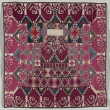 Wedding Veil, 1800s. Tajikistan, Tajik tribe, 19th century. Silk, cotton, embroidery; average: 76.2