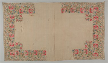 Embroidered Towel (Havlu), 19th century. Turkey, 19th century. Embroidery: silk and metallic