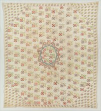 Embroidered Square, 19th century. Turkey, 19th century. Embroidery: silk on linen tabby ground;