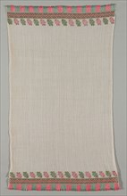 Embroidered Towel (Peshkir), 19th century. Turkey, 19th century. Embroidery: silk, gold and silver